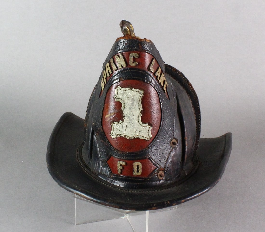 Cairns Spring Lake #1 FD Leather Fire Helmet (1 of 6)