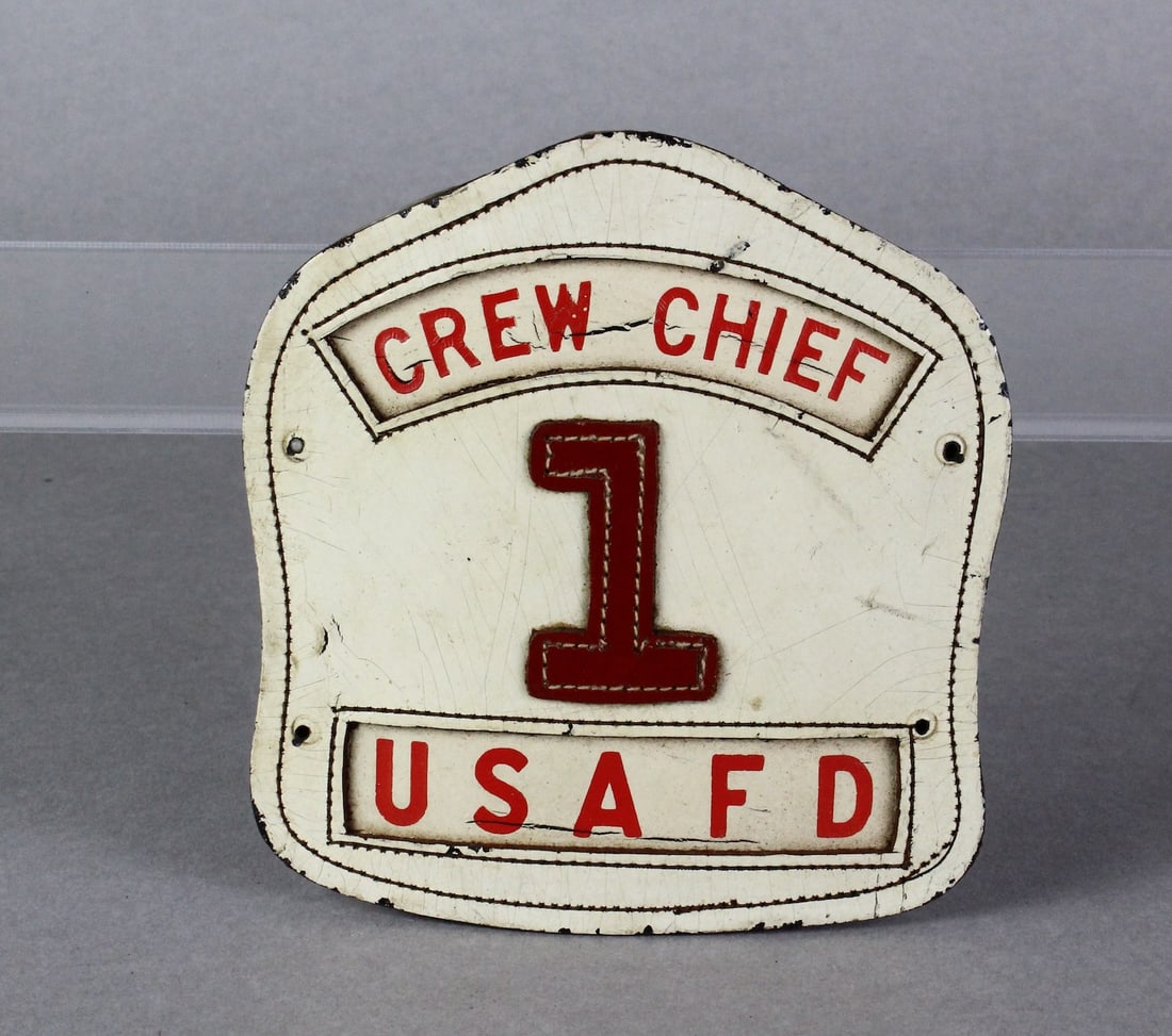 Cairns & Bros. Crew Chief #1 USAF Helmet Front: Cairns & Bros. Crew Chief #1 USAF Helmet Front Piece. 4 inch