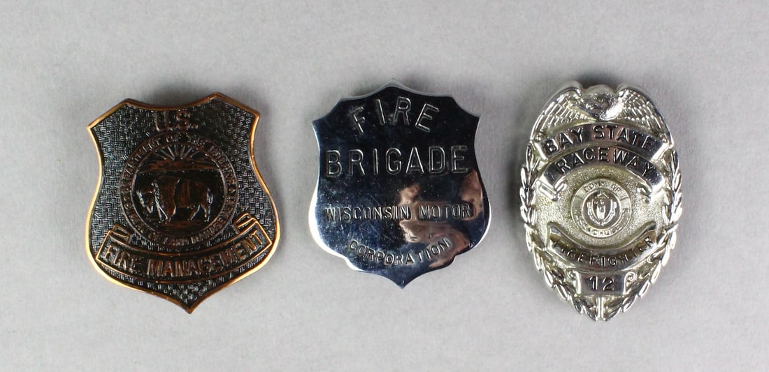 Wisconsin, Dept Interior& Bay State Raceway Badges (1 of 3)