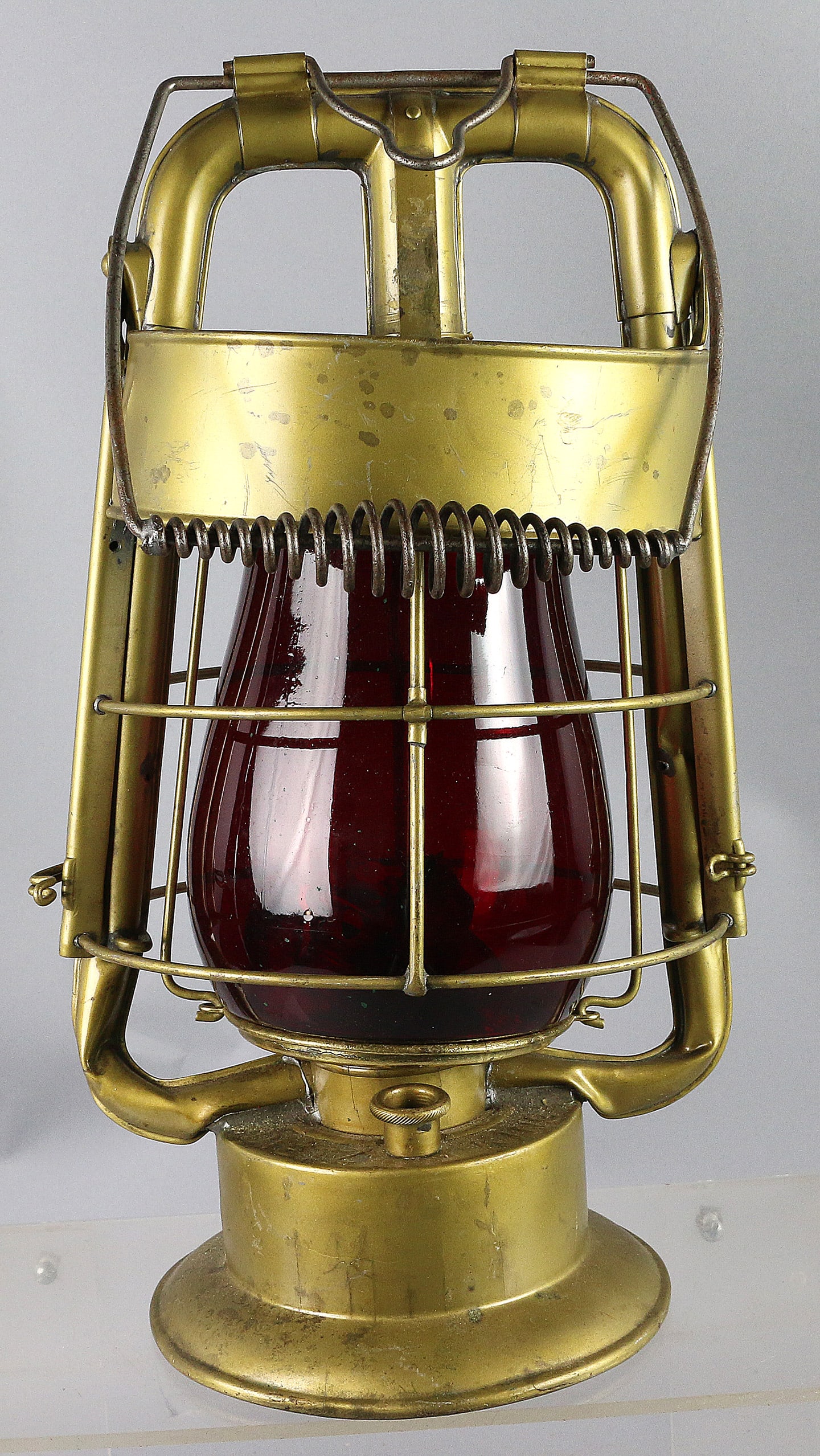 Brass Dietz King Fire Lantern: Brass Dietz King Fire Lantern, 14 inches