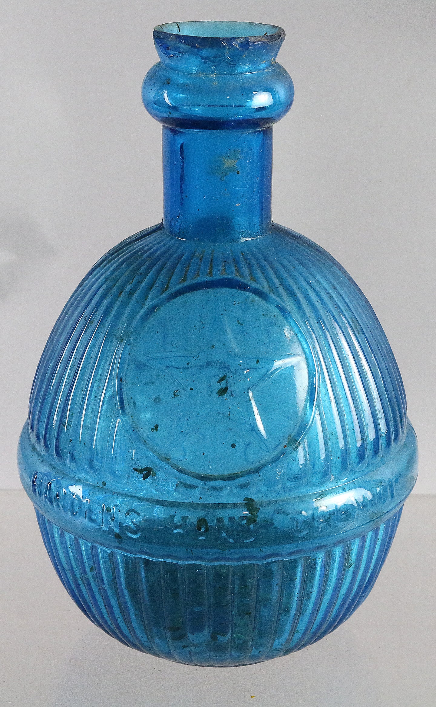 Hardens Hand Grenade Cobalt Glass Extinguisher: Hardens Hand Grenade Cobalt Glass Extinguisher, 7 inches, chip on lid