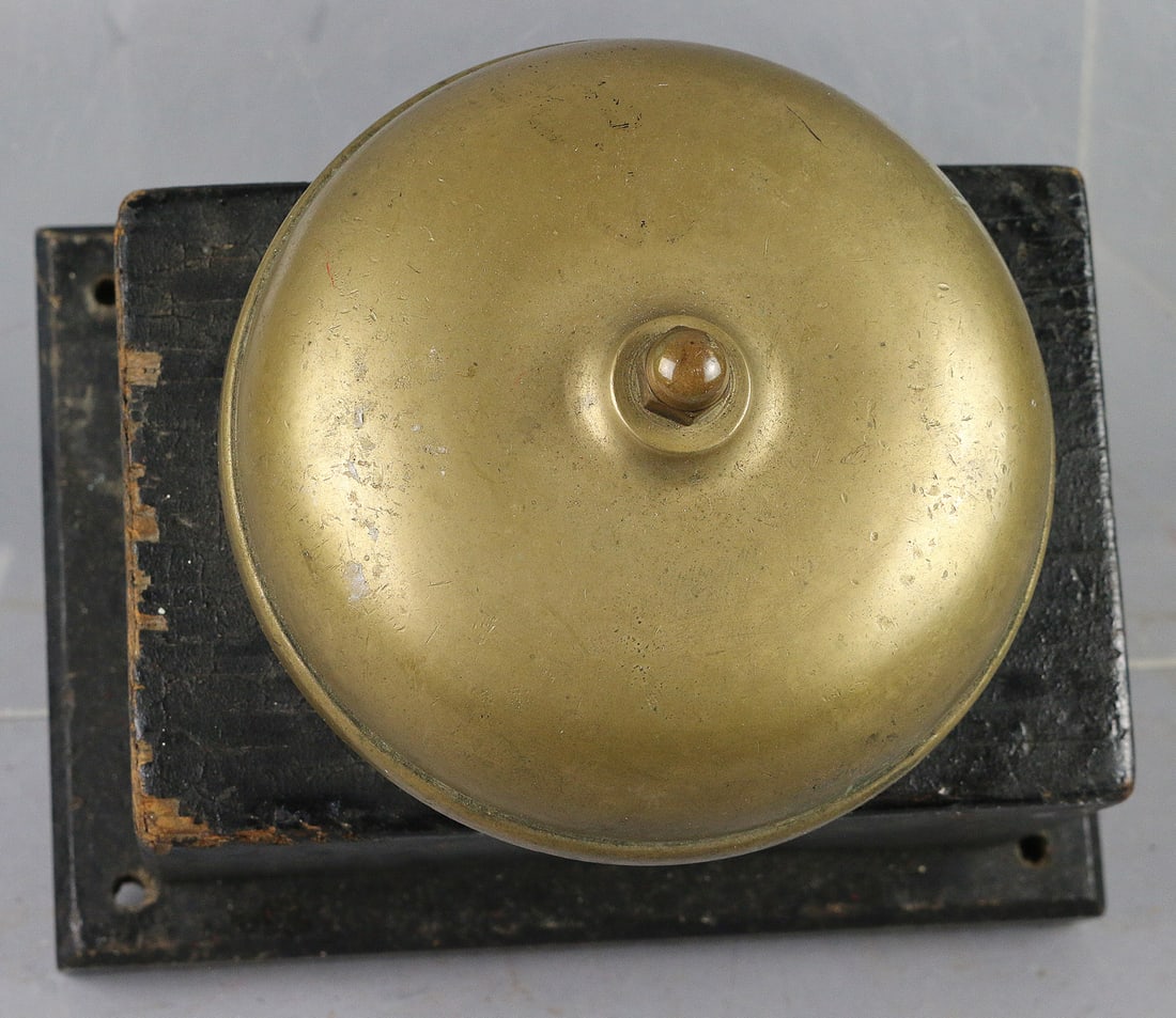 Early Fire Fighter Brass Alarm Bell: Early Fire Fighter Brass Alarm Bell, 5x7
