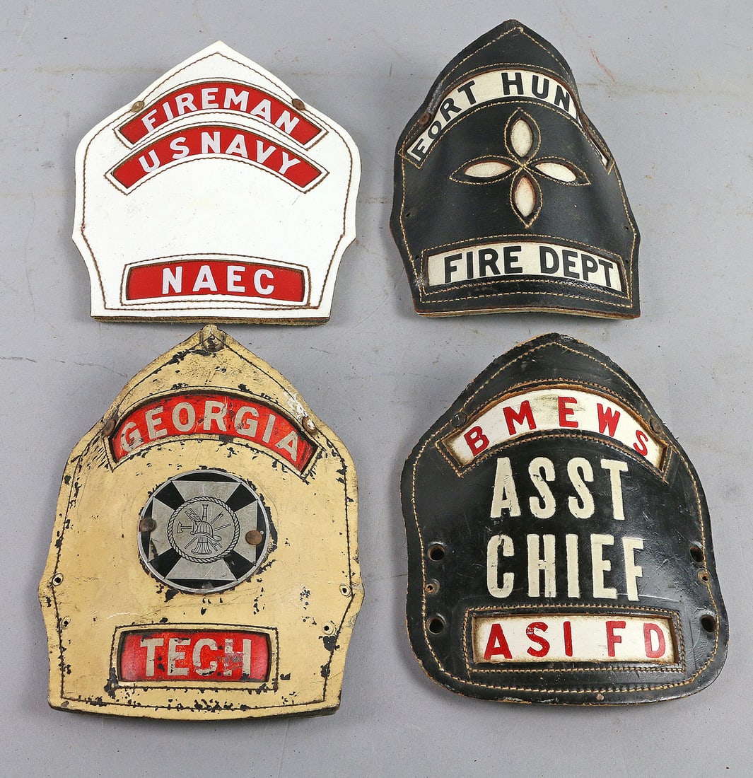 Cairns Fire Helmet Front Piece Lot Military (1 of 2)