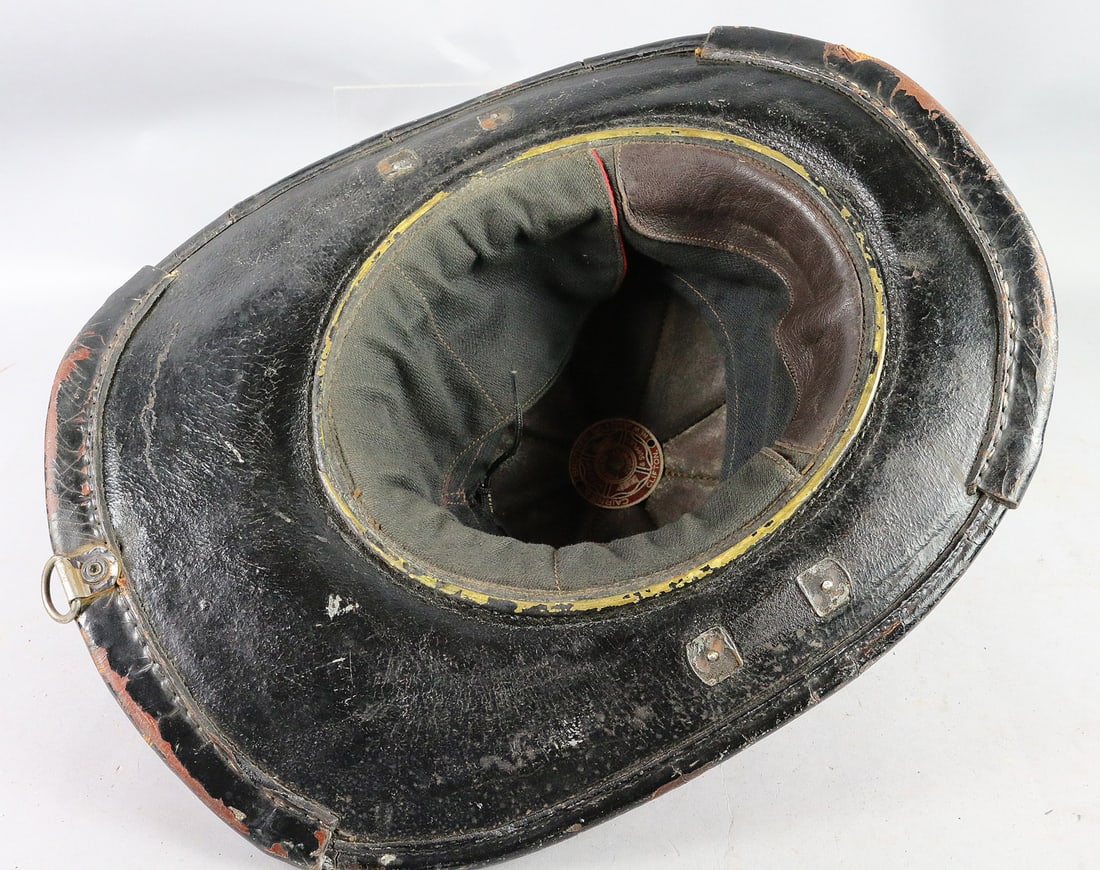 Leather Fire Helmet Cairns Hoseman Jersey City - 5