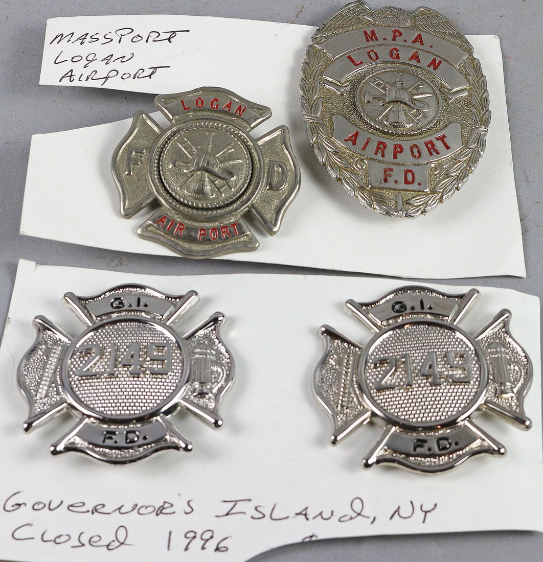 Fireman Badge Lot, Governor's Island, NY, Boston (1 of 3)
