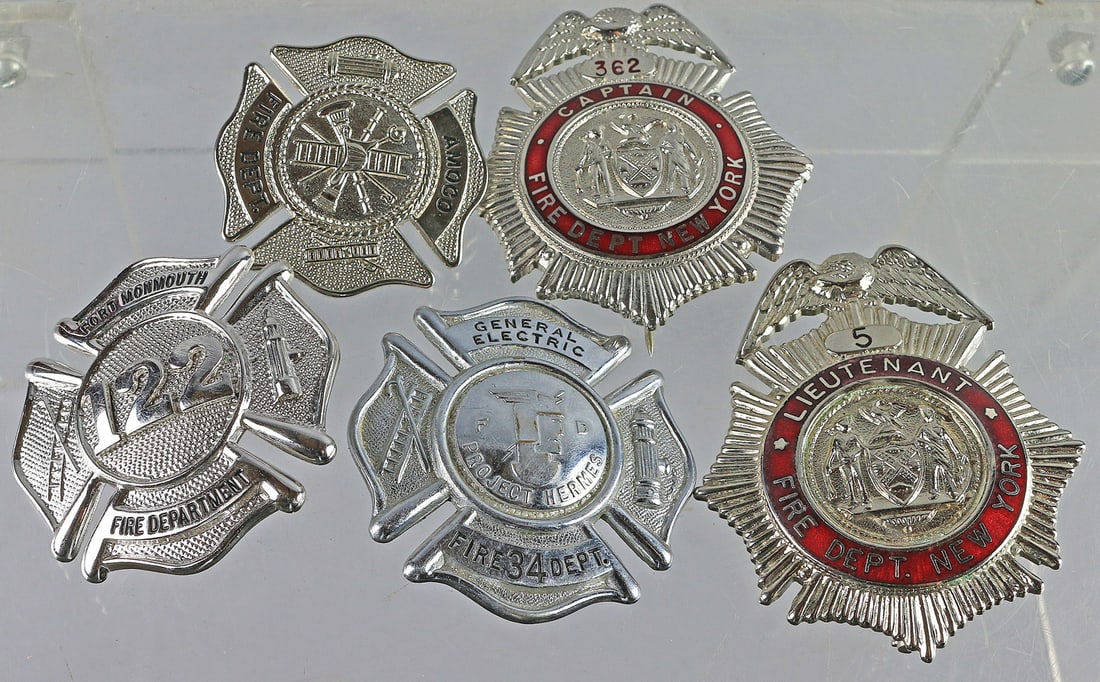 Fireman Badge Lot, FDNY, GE (1 of 3)