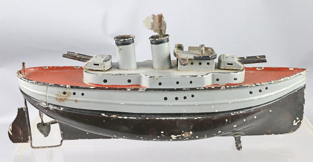 Carette German Tin Gunboat Battleship (1 of 2)