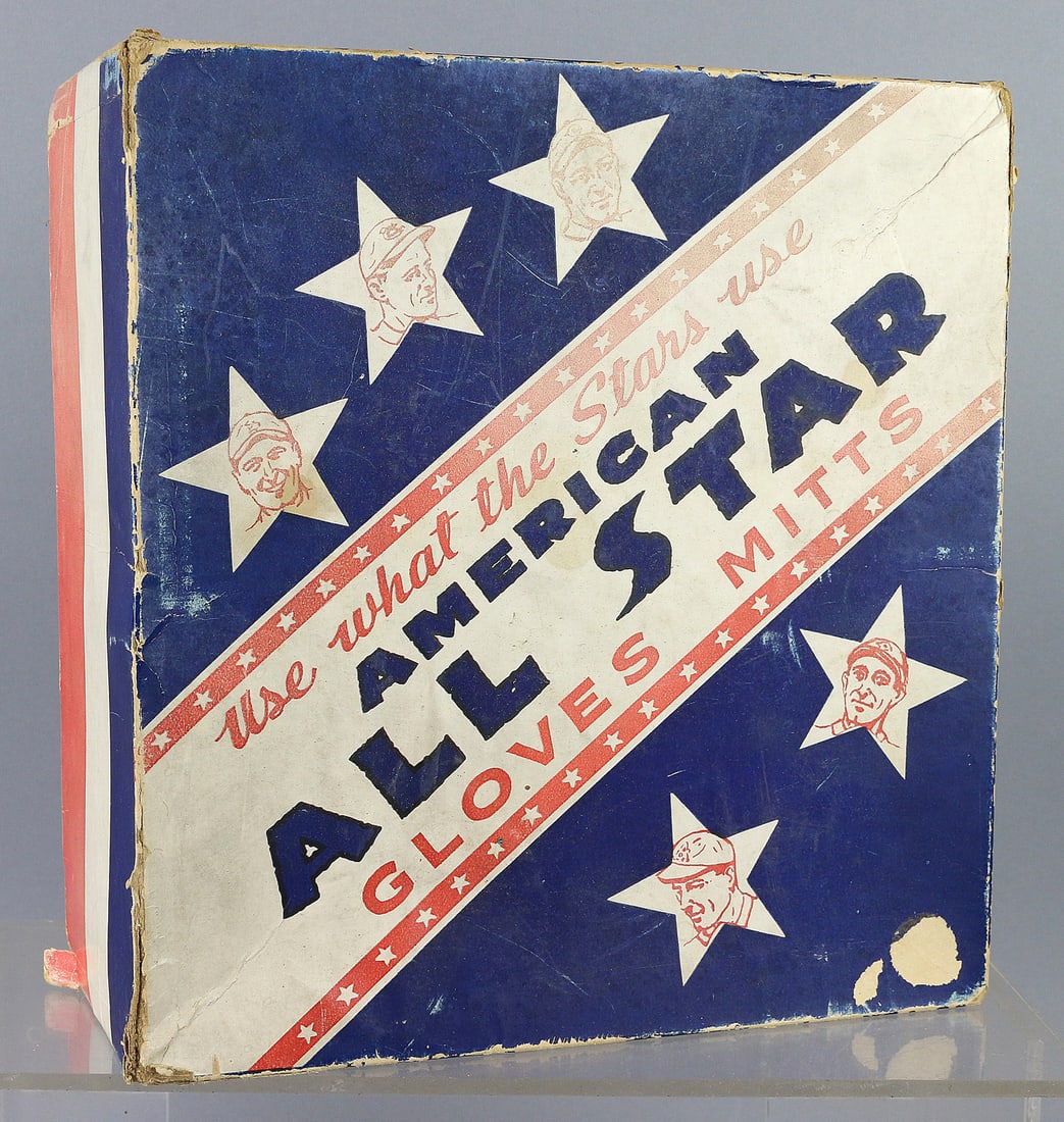 American Allstar Baseball Glove Box 1940s (1 of 3)