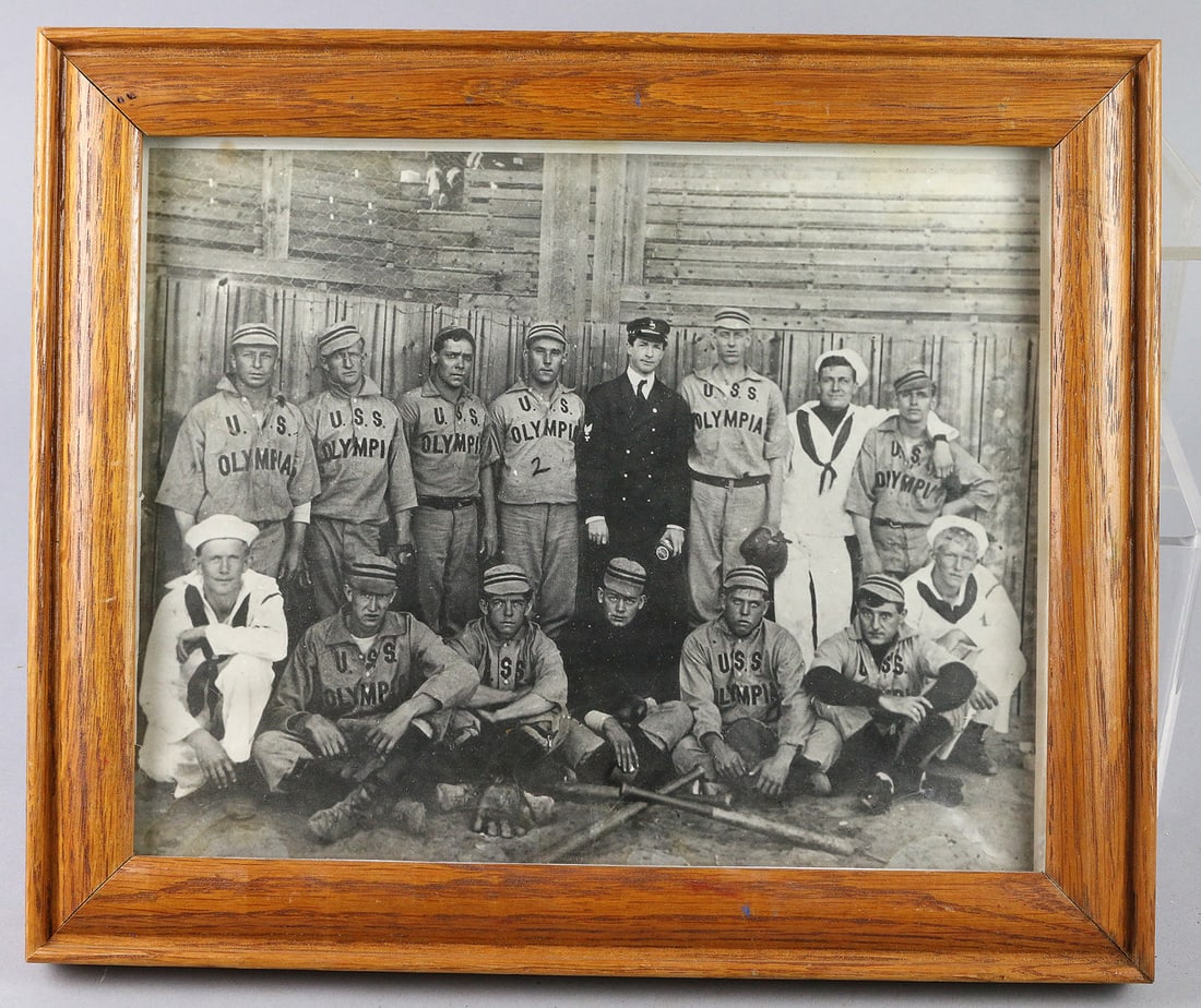 USS Olympia Baseball Team Photograph: USS Olympia Baseball Team Photograph, 10x12, 1920's era