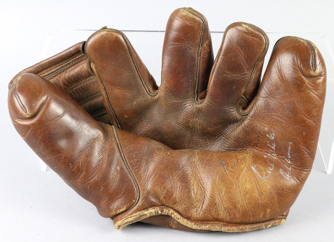 Rick White Signed Baseball Glove: Rick White Signed Baseball Glove