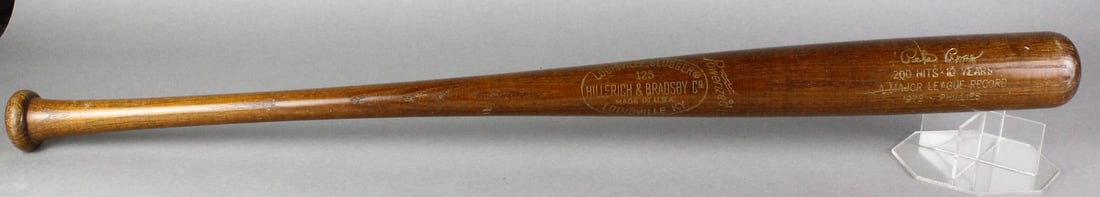 Pete Rose "Window Pane' Signed Bat - 3