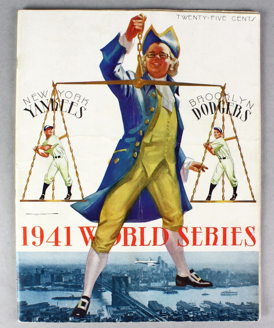 1941 World Series Program Brooklyn Dodgers vs NY: 1941 World Series Program Brooklyn Dodgers vs NY Yankees. The original subway series. Original program in excellent condition.