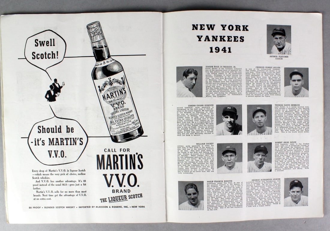 1941 World Series Program Brooklyn Dodgers vs NY Yankees - 2