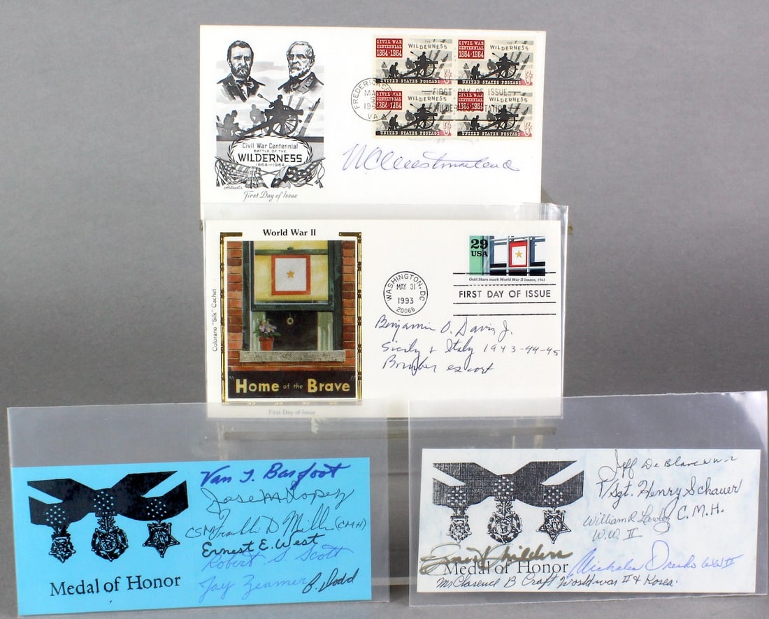 Signed Medal Of Honor Recipients Incl. First Afric (1 of 3)