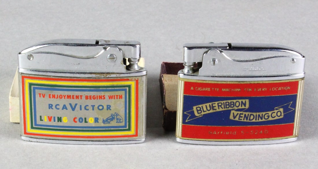 1940s RCA Victor & Blue Ribbon Vending Lighters (1 of 4)