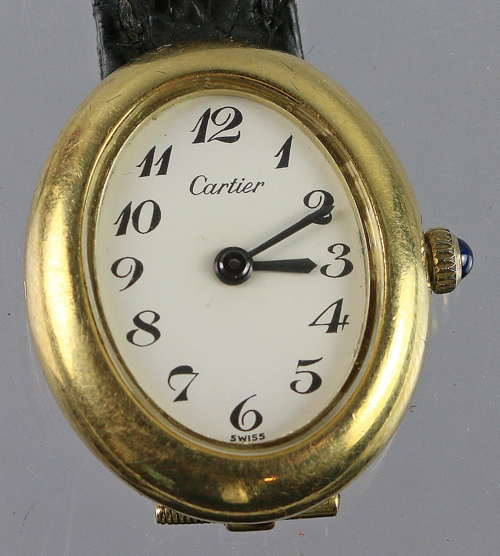 Cartier Baignoire 18K Arabic Numeral Watch RARE (1 of 7)