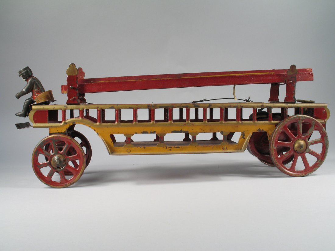 Dayton/ Kingsbury Ladder Wagon Tin: Dayton/ Kingsbury Ladder Wagon Tin, 19" long, early example