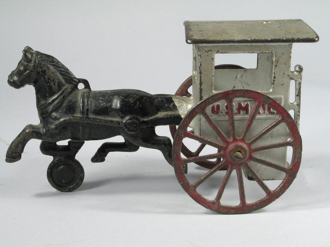 US Mail Cart Cast Iron: US Mail Cart Cast Iron, 6 1/2" long, possibly Kenton
