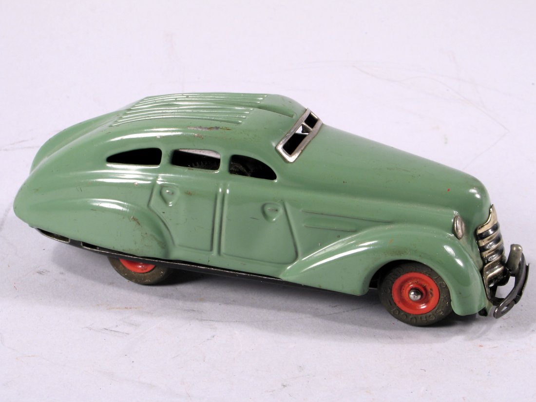 Schuco Magico Auto 2008 Airflow: Schuco Magico Auto 2008 Airflow Tin Wind Up, 6" long ,working when tested.