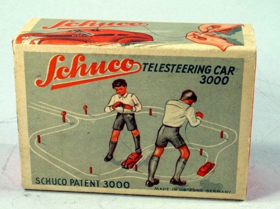 Schuco Telesteering 3000 in Box: Schuco Telesteering 3000 in Box, tin wind up,working when tested.