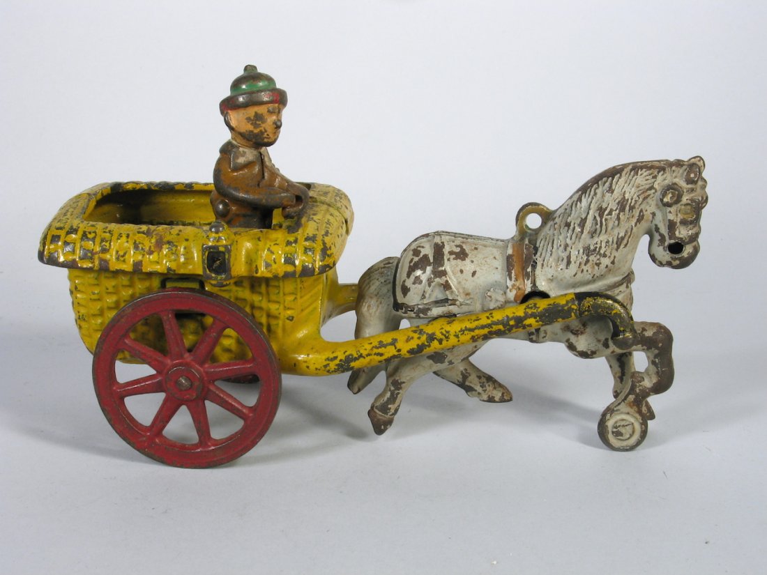 Arcade Cast Iron Chester Gump Horse Cart: Arcade Cast Iron Chester Gump Horse Cart. Cast iron character toy by Arcade Toys of Freeport Il measures 7 inches long.