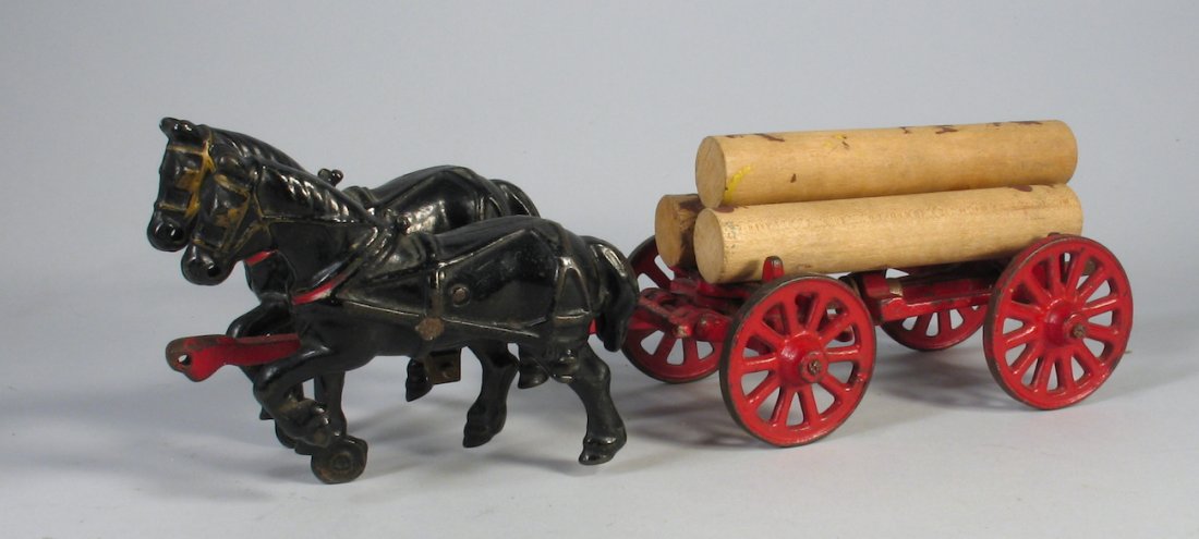 Arcade Cast Iron Log Carrier with Log Roller (1 of 4)