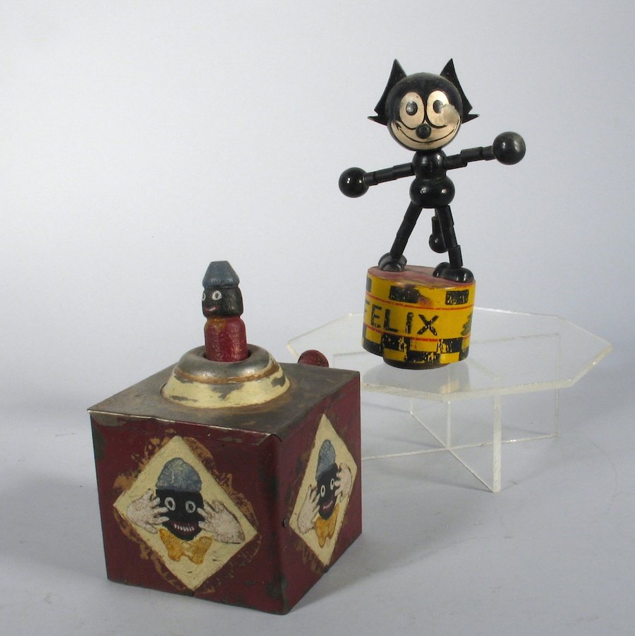Felix the Cat Push Toy and Black Music Box (1 of 3)