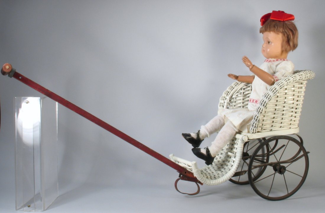 Wicker Victorian Doll Stroller (1 of 3)