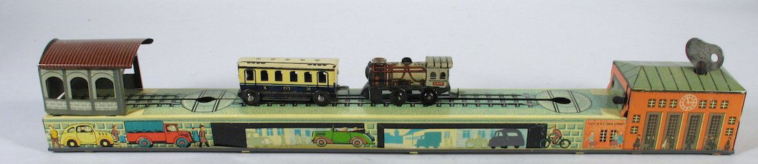 Arnold German Tin Railroad Train & Station (1 of 2)