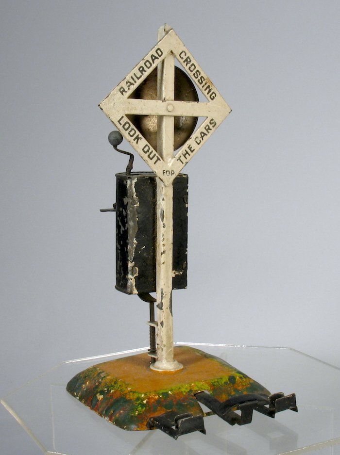 Bing German Tin Railroad Crossing Sign (1 of 2)