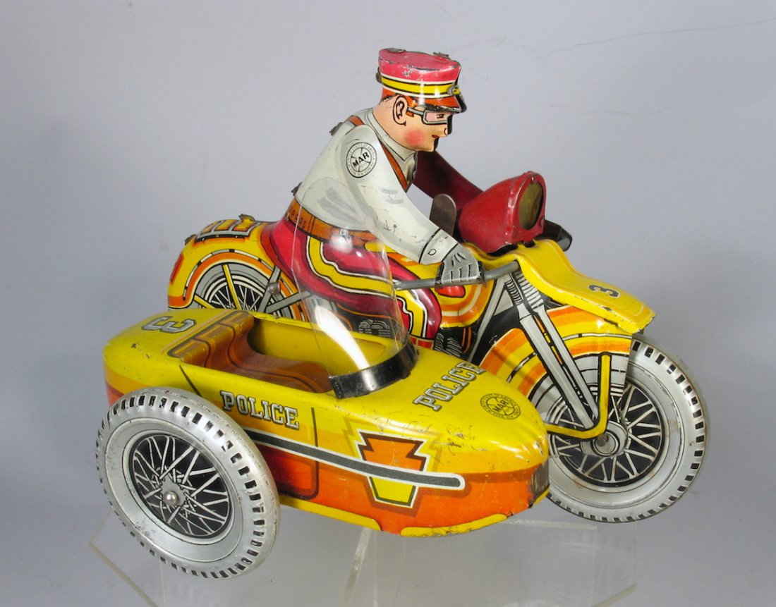 Marx Motorcycle Cop & Side Car Wind Up (1 of 3)