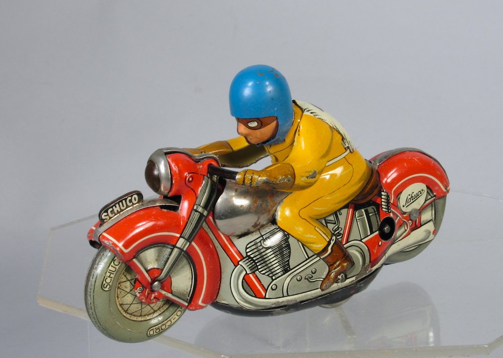 Schuco German Tin Motorcycle and Rider (1 of 4)