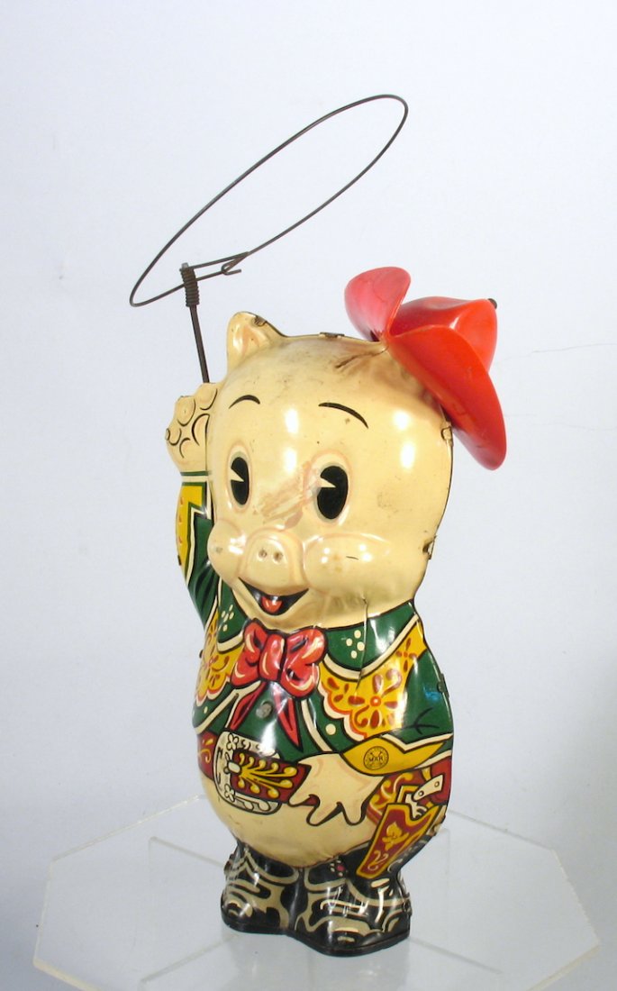 1940s Marx Porky Pig with Lasso (1 of 3)