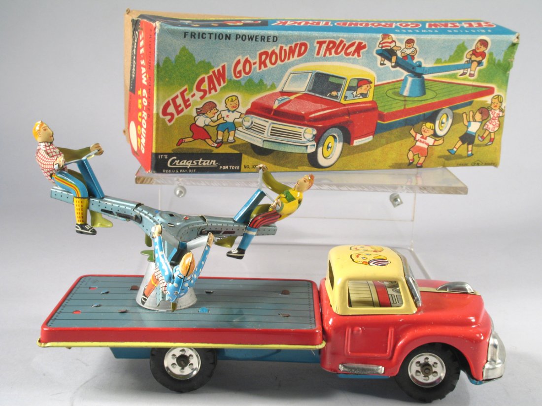Cragston See Saw Go Round Tin Truck Japan (1 of 3)