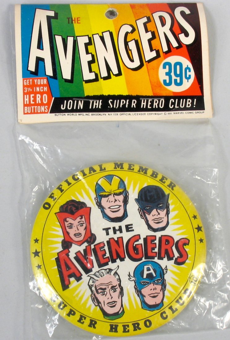 Warehouse Stock Avengers Pinback Mint in Package (1 of 1)