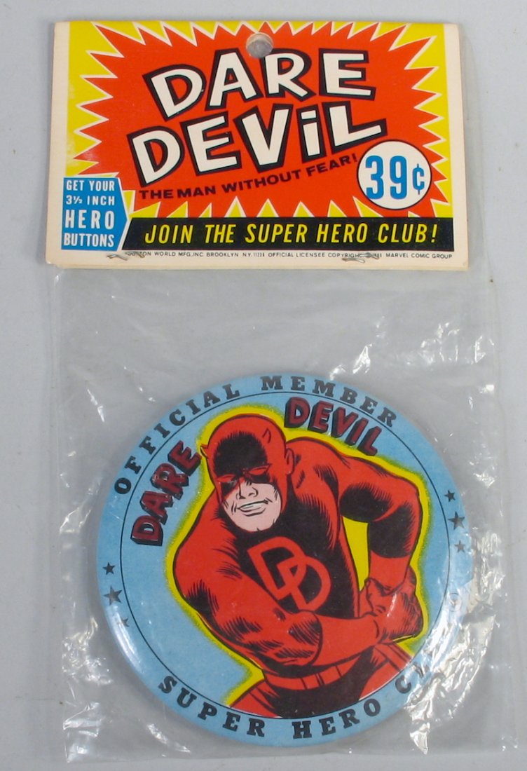 Warehouse Stock Dare Devil Pinback Mint in the ori (1 of 1)