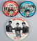 Beatle Group- Pair of Flicker Pins and Group Shot - 2