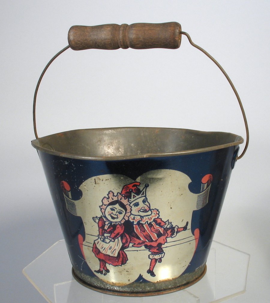 1900s Punch and Judy Tin Sand Pail (1 of 2)