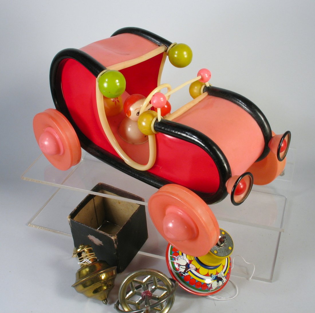 Japan Celluloid Coupe and Spinning Tops (1 of 2)