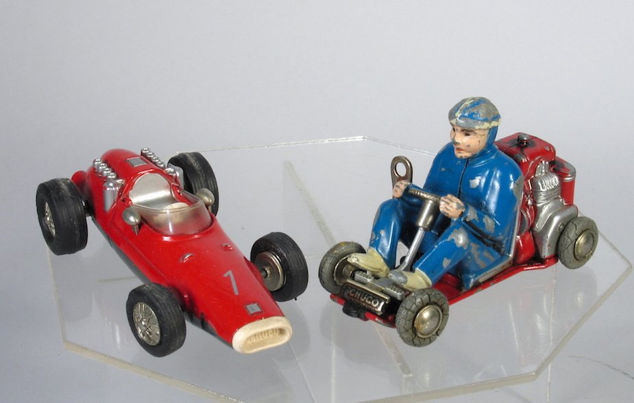 Schuco German Go Kart and Ferrrari with Key (1 of 3)