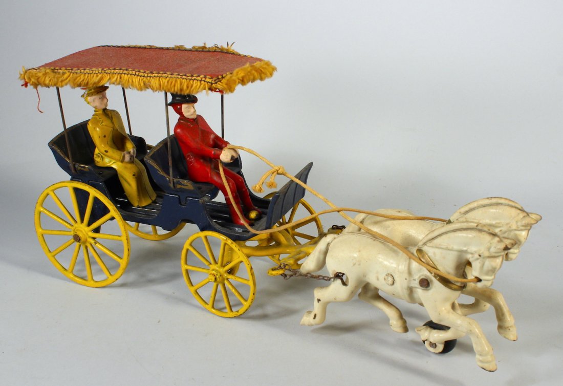 Kenton Cast Iron Surrey Horse & Carriage (1 of 2)