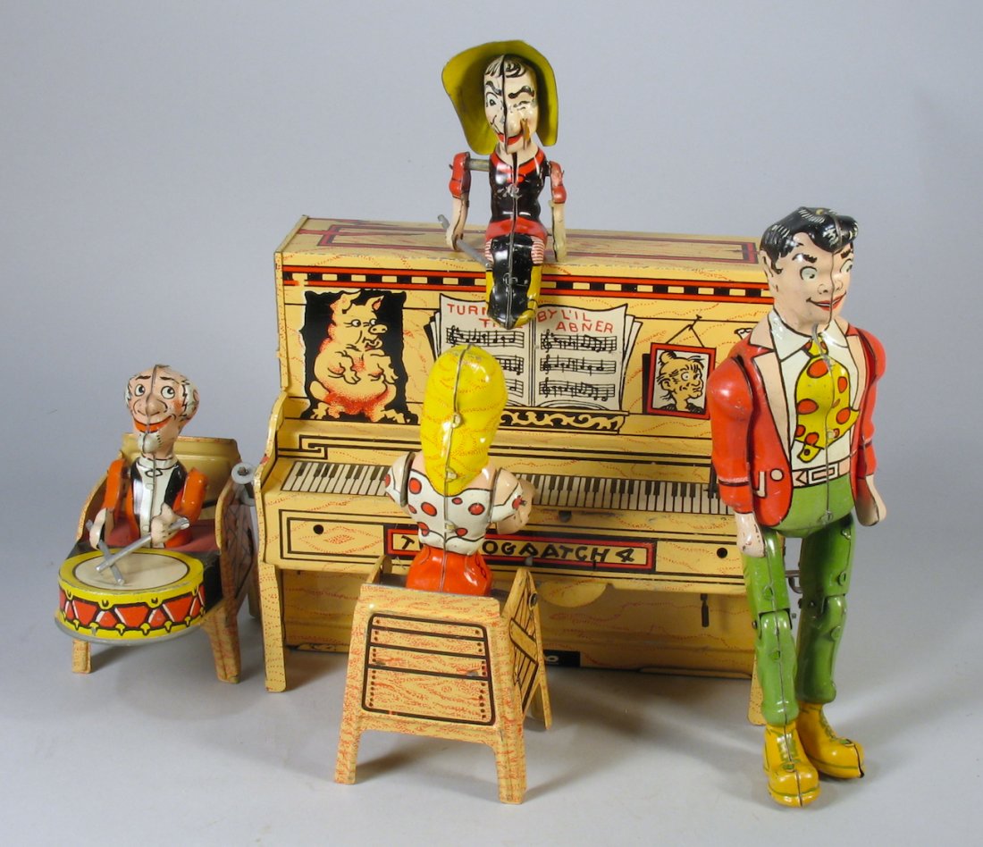 Unique Art L'il Abner Dogpatch 4 Band Tin Toy (1 of 3)