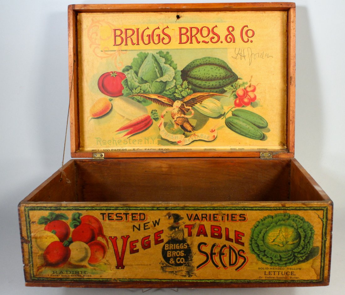 1890s Briggs Bros. & Co. Store Display Seed Box (1 of 2)