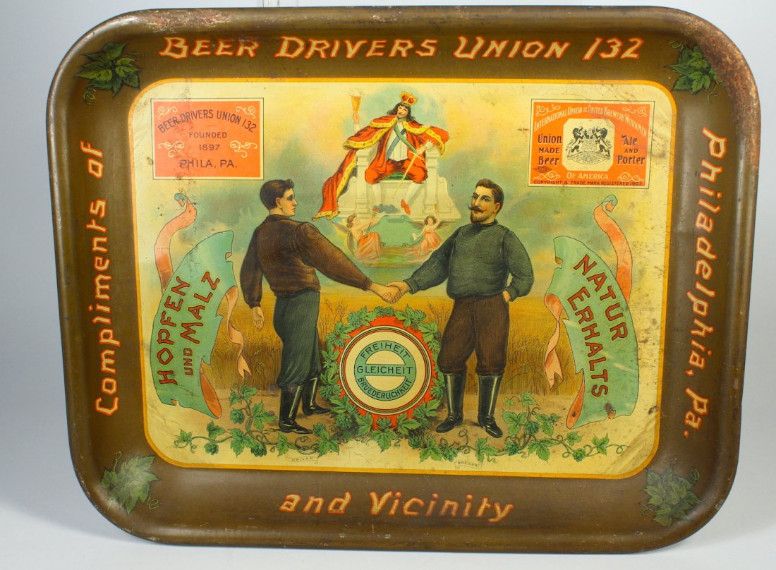 Philiadelphia Beer Drivers Union Beer Tray (1 of 1)
