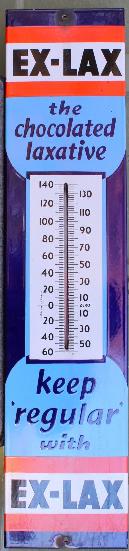 Ex-Lax Chocolated Laxative Advertising Thermometer (1 of 2)