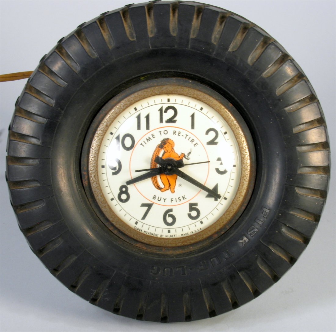 Fisk Tire Advertising Clock (1 of 2)