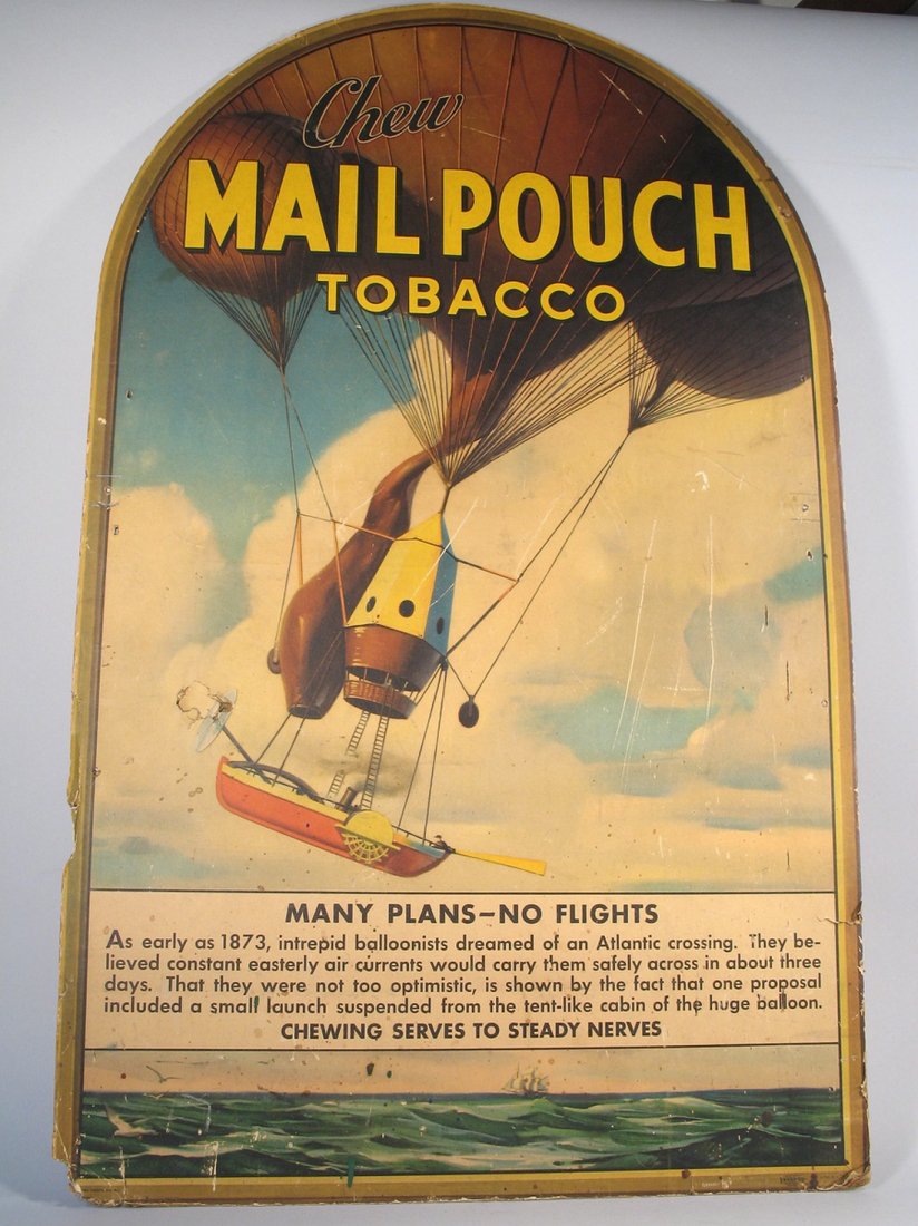 Mail Pouch Advertising Sign Early Rare Large (1 of 5)