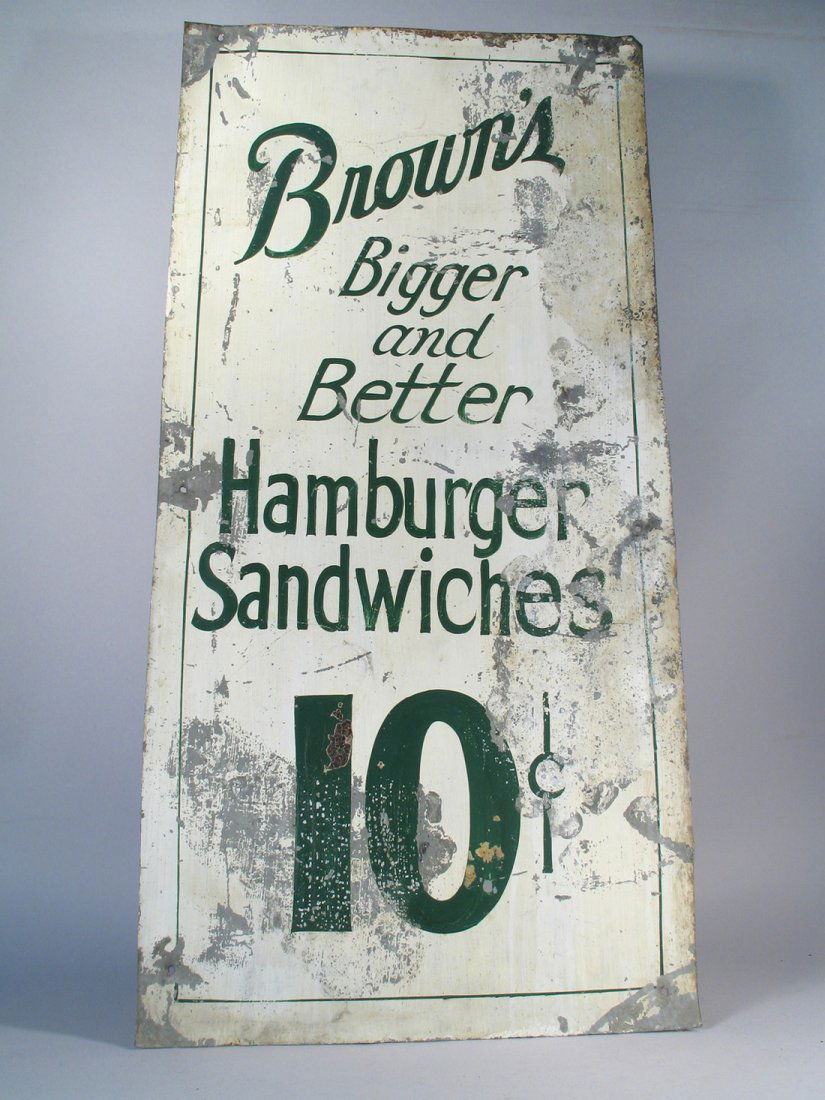 Browns Hamburger Sign Advertising (1 of 2)