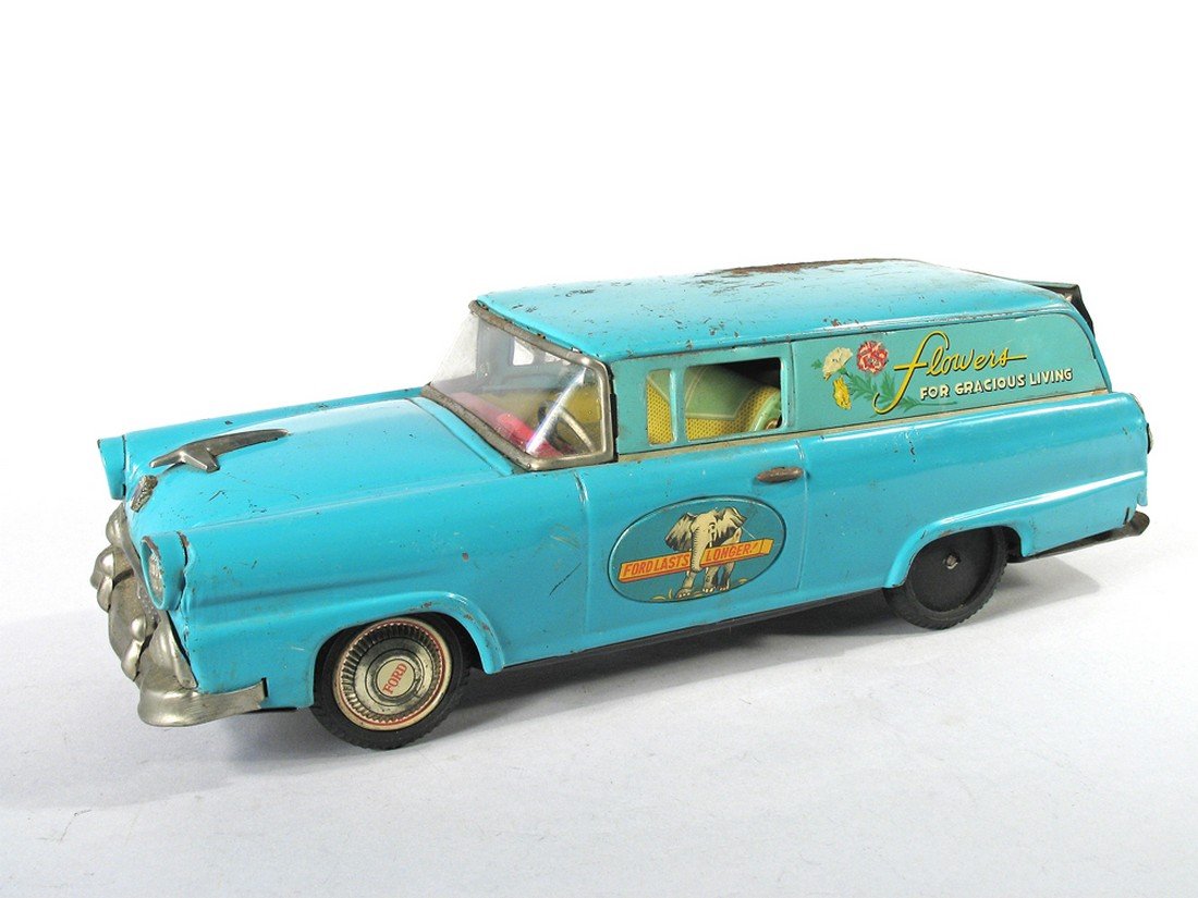 Bandai Ford Wagon Flower Truck Tin Litho Large (1 of 4)