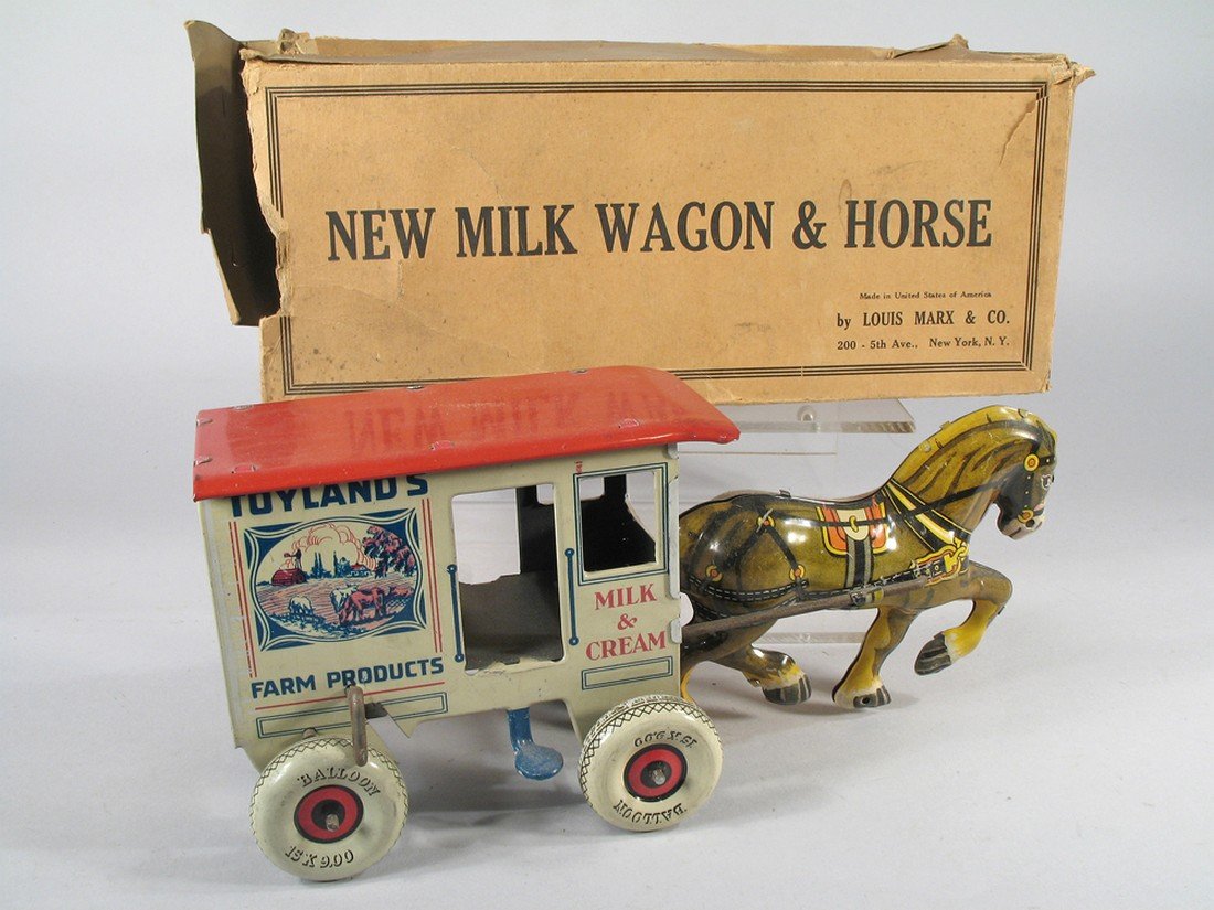 Marx New Milk Wagon Tin Litho in Box (1 of 3)
